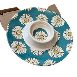 Matilda Jane Blue Daisy Garden Party Serving Platter Hostess Reward New in Box